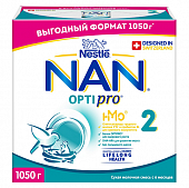 Купить nan 2 optipro (нан) смесь сухая для детей с 6 месяцев, 1050г в Заволжье