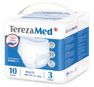Купить terezamed (терезамед), трусы подгузники для взрослых large, размер 3 10 шт в Заволжье