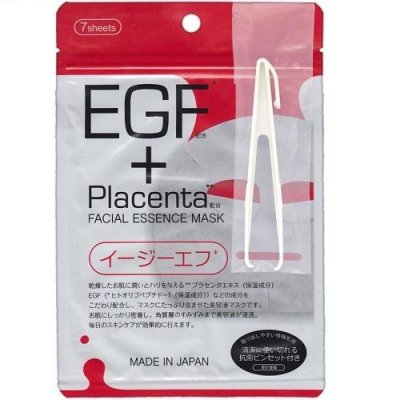 Купить japan gals (джапан галс) маска плацента и egf фактором facial essence, 7 шт в Заволжье
