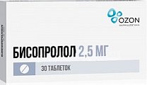 Купить бисопролол, таблетки, покрытые пленочной оболочкой 2,5мг, 30 шт в Заволжье