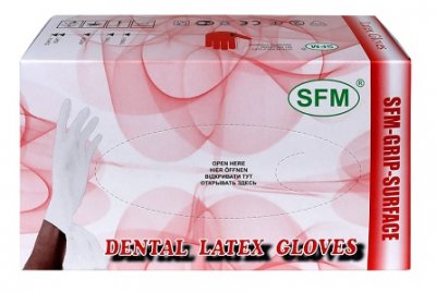 Купить перчатки sfm стоматологические латексные нестерильные неопудренные текстурированные размер l, 100 шт в Заволжье