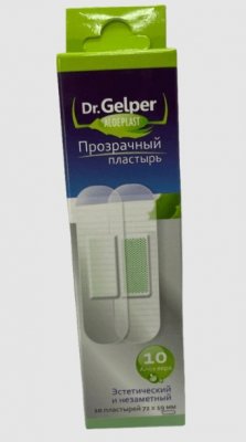 Купить пластырь dr. gelper (др.гелпер) алоэпласт прозрачный, 10 шт в Заволжье
