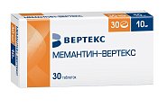 Купить мемантин-вертекс, таблетки, покрытые пленочной оболочкой 10мг, 30 шт в Заволжье