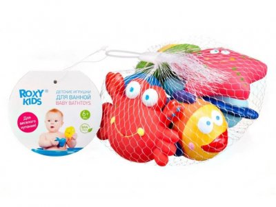 Купить roxy-kids (рокси-кидс) игрушки для ванной морские обитатели, 6 шт в Заволжье