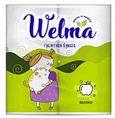 Купить велма (welma) бумага туалетная двухслойная яблоко, 4 шт в Заволжье