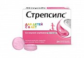 Купить стрепсилс, таблетки для рассасывания для детей с 6 лет, клубничные, 24 шт в Заволжье