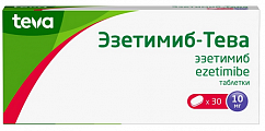 Купить эзетимиб-тева, таблетки 10мг 30шт в Заволжье