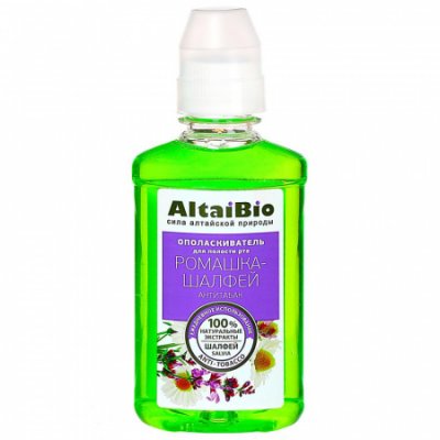 Купить altaibio (алтайбио) ополаскиватель для полости рта антибактериальный ромашка и шалфей 400мл в Заволжье