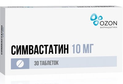 Купить симвастатин-озон, таблетки, покрытые пленочной оболочкой 10мг, 30 шт в Заволжье