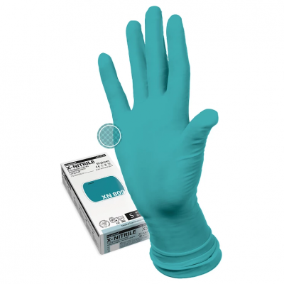 Купить перчатки manual xn809 смотр.н/стер.нитрил.текст.проч. р. s 25 пар (heliomed, австрия) в Заволжье