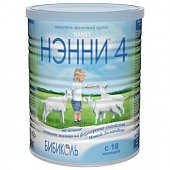 Купить нэнни 4 смесь на основе натурального козьего молока с пребиотиками с 18 месяцев, 400г в Заволжье