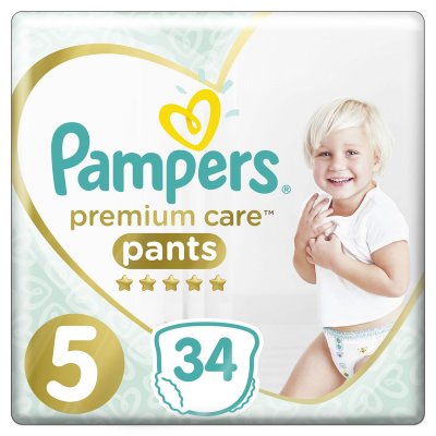 Купить pampers premium care (памперс) подгузники-трусы 5 юниор 12-17кг, 34шт в Заволжье