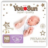 Купить yokosun premium (йокосан) подгузники размер nb (0-5кг) 36шт в Заволжье