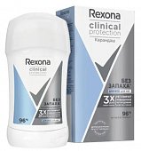 Купить rexona (рексона) clinical protection антиперспирант-карандаш гипоаллергенный без запаха 50 мл в Заволжье