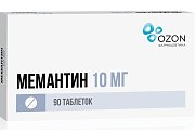 Купить мемантин, таблетки, покрытые пленочной оболочкой 10мг, 90 шт в Заволжье