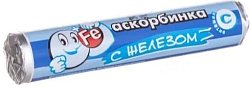 Купить аскорбинка (витамин с) с железом таблетки массой 3 г 14 шт. бад в Заволжье