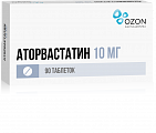Купить аторвастатин, таблетки, покрытые пленочной оболочкой 10мг, 90 шт в Заволжье