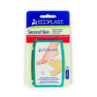 Купить ecoplast second skin набор противомозольных пластырей 4,4 х 6,9см, 5 шт в Заволжье