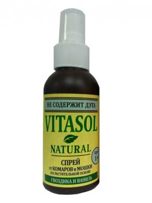 Купить vitasol (витасол) спрей для защиты от комаров и мошек гвоздика и ваниль, 100 мл в Заволжье