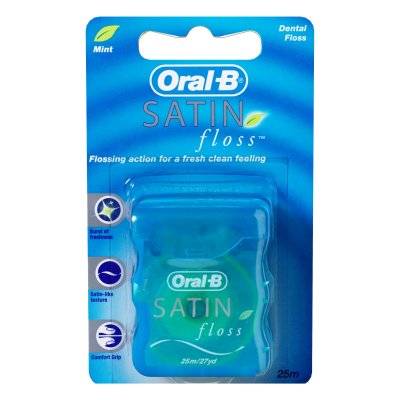 Купить oral-b (орал-би) зубная нить сатин флосс мятная, 25м в Заволжье