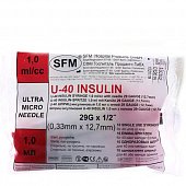 Купить шприц 1мл sfm инсулиновый u-40 с иглой 29g 0,33x12,7 10 шт в Заволжье