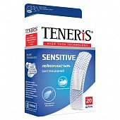 Купить пластырь teneris sensitive (тенерис) бактерицидный ионы ag нетканная основа, 20 шт в Заволжье
