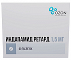 Купить индапамид ретард, таблетки с пролонгированным высвобождением, покрытые пленочной оболочкой 1,5мг, 60 шт в Заволжье