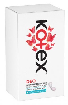 Купить kotex deo (котекс) прокладки ежедневные ультратонкие 56шт в Заволжье