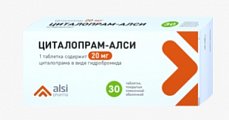 Купить циталопрам, таблетки, покрытые пленочной оболочкой 20мг, 30 шт в Заволжье