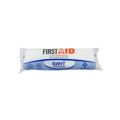 Купить бинт стерильный first aid (ферстэйд) 7м х 14см, 1 шт в Заволжье