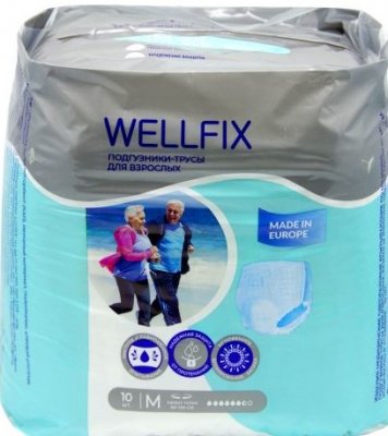 Купить подгузники-трусы для взрослых веллфикс (wellfix) размер m 10 шт в Заволжье