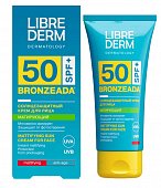 Купить librederm bronzeada (либридерм) крем солнцезащитный для лица матирующий spf50, 50мл в Заволжье