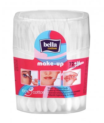 Купить bella cotton (белла) ватные палочки для макияжа make-up 72+16 шт в Заволжье