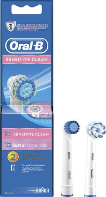 Купить oral-b (орал-би) насадки для электрических зубных щеток, sensitive clean eb60 2 шт в Заволжье