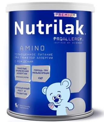 Купить nutrilak (нутрилак) премиум гипоаллергенный на основе аминокислот молочная смесь с рождения, 400г в Заволжье
