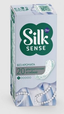 Купить ola! (ола) прокладки ежедневные silk sens light стринг-мультиформ без запаха, 20 шт в Заволжье
