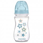 Купить canpol (канпол) бутылочка пластиковая easystart newborn антиколиковая с широким горлом с 3 месяцев, 240 мл голубая в Заволжье