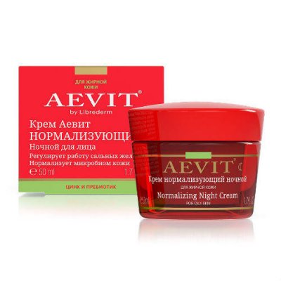 Купить librederm aevit (либридерм) крем для лица ночной нормализующий, 50мл в Заволжье