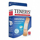 Купить пластырь teneris universal (тенерис) бактерицидный ионы ag полимерная основа, 20 шт в Заволжье