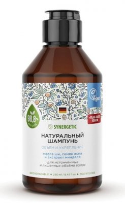 Купить синергетик (synergetic) шампунь для волос натуральный объем и укрепление, 250мл в Заволжье
