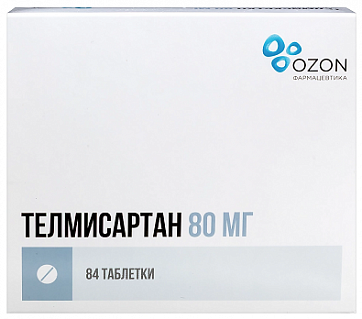 Телмисартан таблетки 80мг, 84 шт