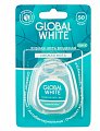 Глобал вайт (Global white) зубная нить со вкусом свежей мяты с хлоргексидином, 50м