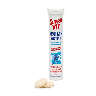 Купить supravit (суправит) мульти актив, таблетки шипучие, 20 шт бад в Заволжье