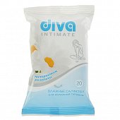 Купить diva (дива) салфетки влажные для для интимной гигиены с ромашкой, 20 шт в Заволжье