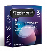 Купить feelmore (филлморе) презервативы с точками и ребрами 3 в1, 3шт  в Заволжье
