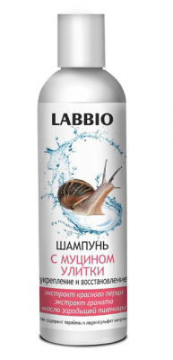 Купить labbio (лаббио) шампунь с муцином улитки укрепление и восстановление, 250мл в Заволжье