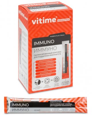 Купить vitime aquastick immuno (витайм) аквастик иммуно, жидкость для приёма внутрь стик (саше-пакет) 10 мл 15 шт бад в Заволжье