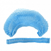Купить шапочка-берет шарлотта нестерильная спанбонд плотность 15/м2, размер 1, длина 48см, голубая 125 шт в Заволжье