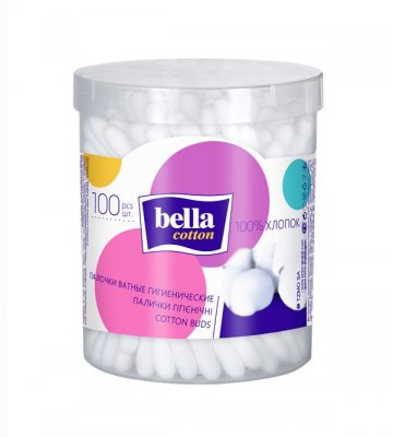 Купить bella cotton (белла) ватные палочки в круглой коробке 100 шт в Заволжье