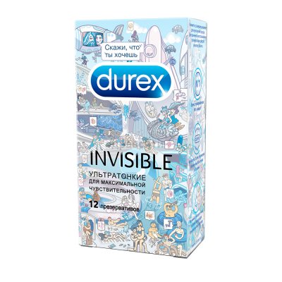 Купить durex (дюрекс) презервативы invisible 12шт doodle в Заволжье